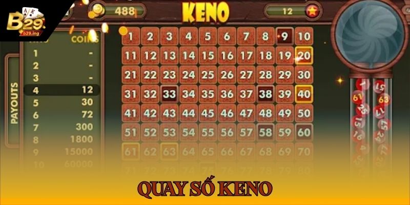 Keno trở thành siêu phẩm quay số đổi thưởng hot nhất B29