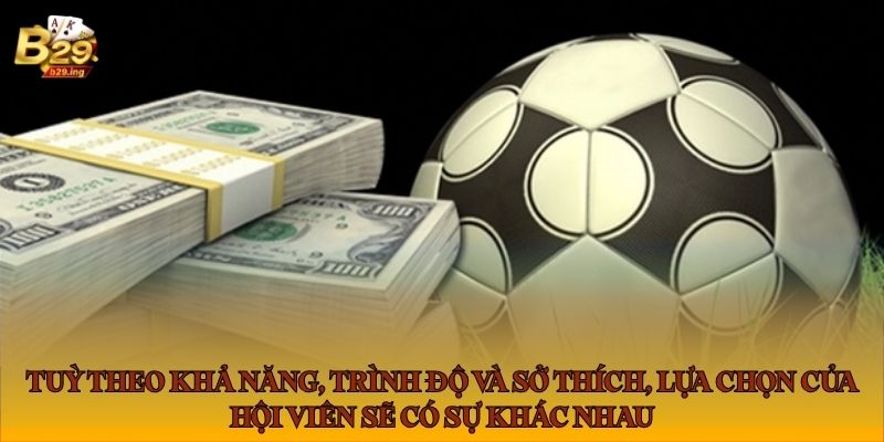 Tuỳ theo khả năng, trình độ và sở thích, lựa chọn của hội viên sẽ có sự khác nhau Tuỳ theo khả năng, trình độ và sở thích, lựa chọn của hội viên sẽ có sự khác nhau